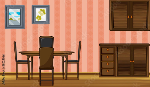 A wooden furniture