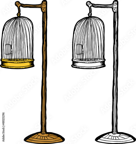 Empty Antique Bird Cage