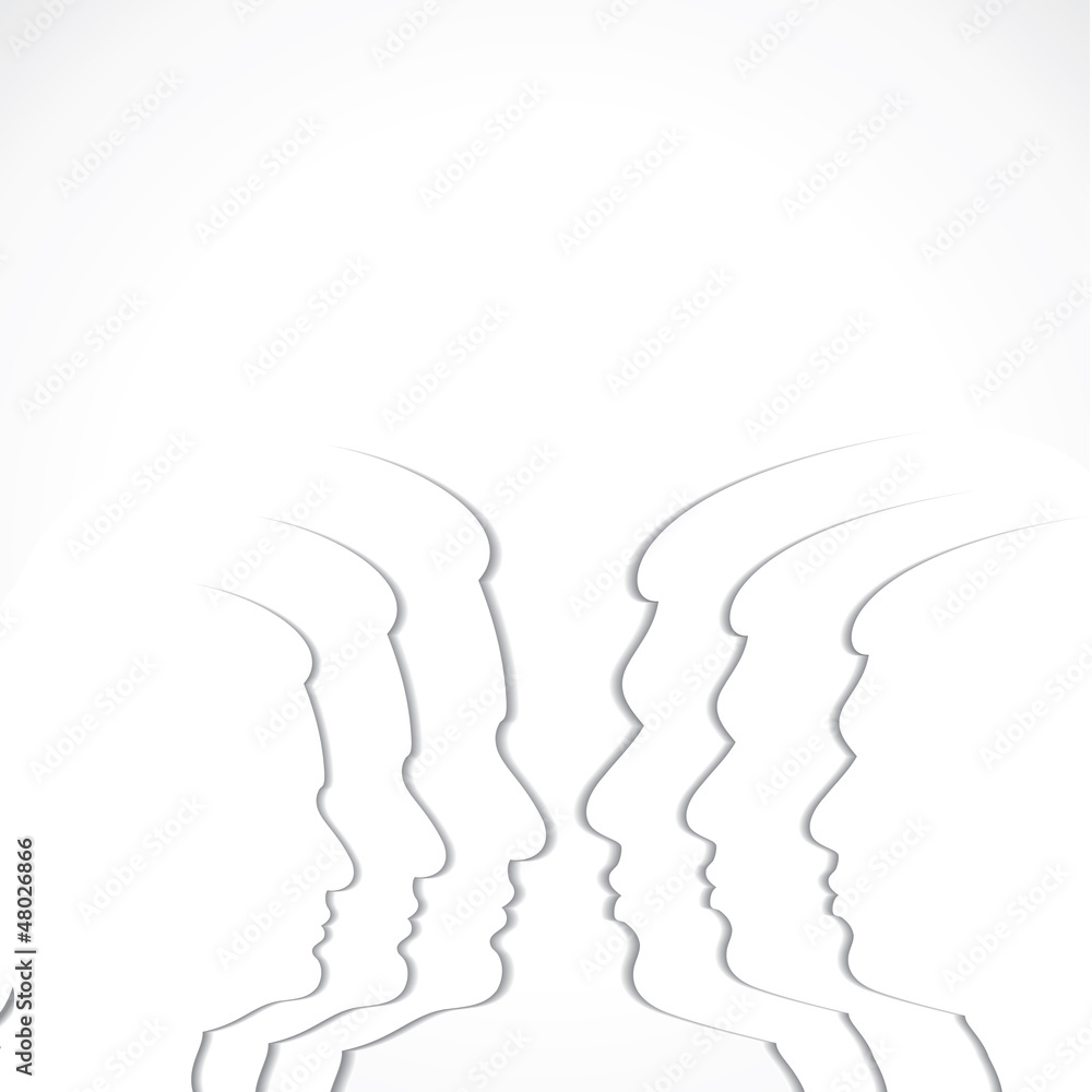 men women paper cut stock vector men women paper cut stock vector