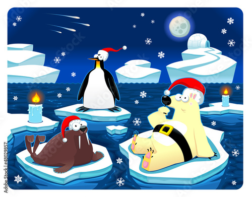 Christmas at the North Pole.