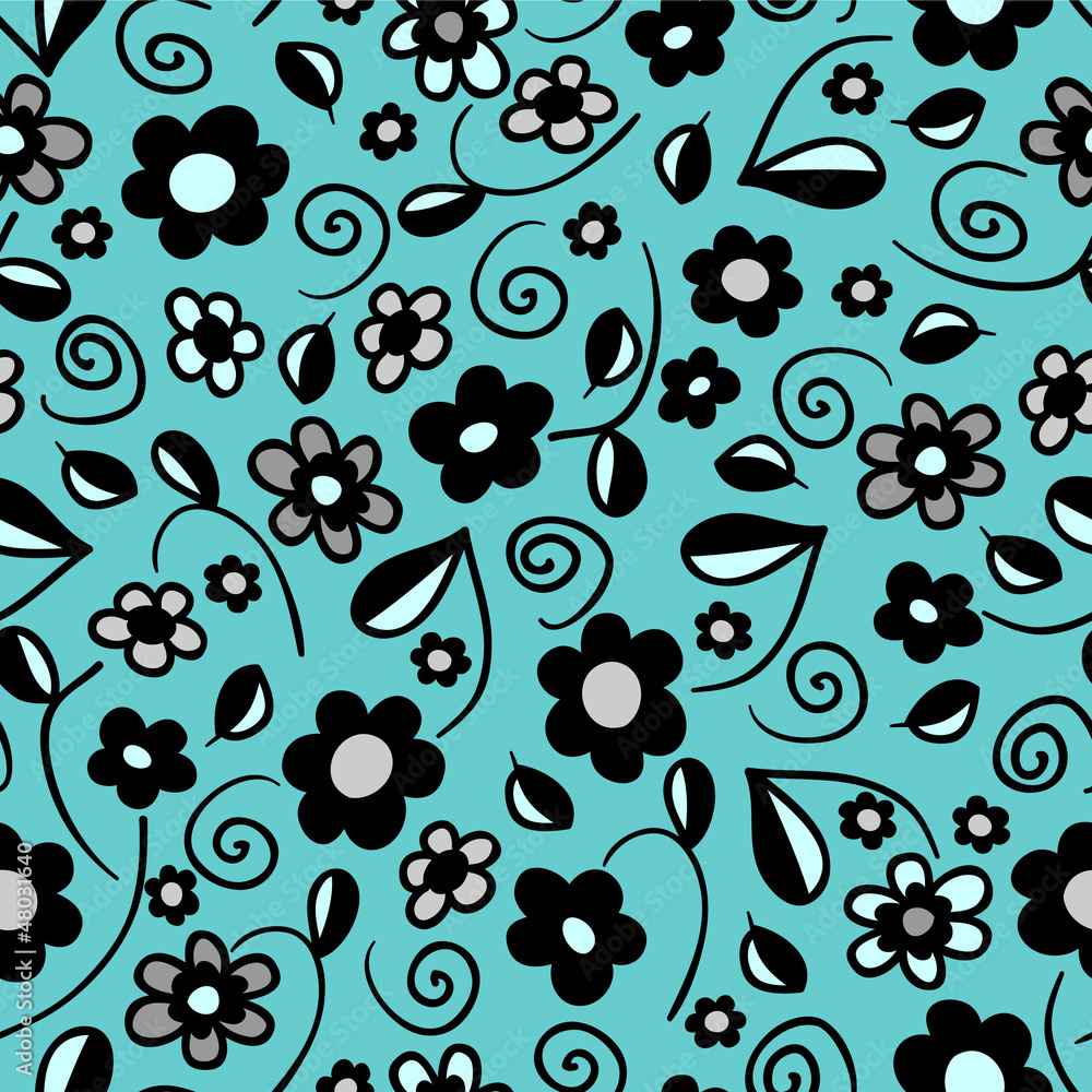 Beautiful seamless pattern with flowers Beautiful seamless pattern with flowers