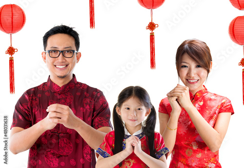 Chinese family greeting