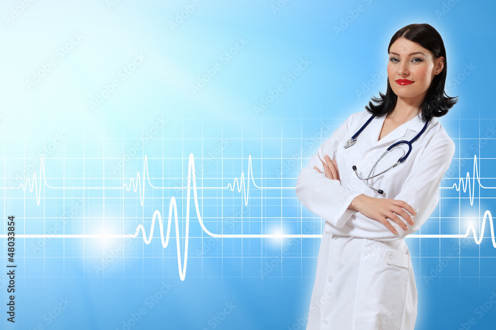 Illustration with heart beat Illustration with heart beat
