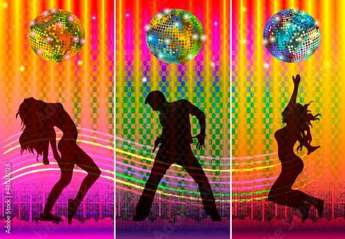 Canvastavla Dance in the color of the night