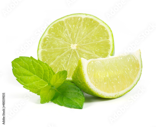 limes with mint