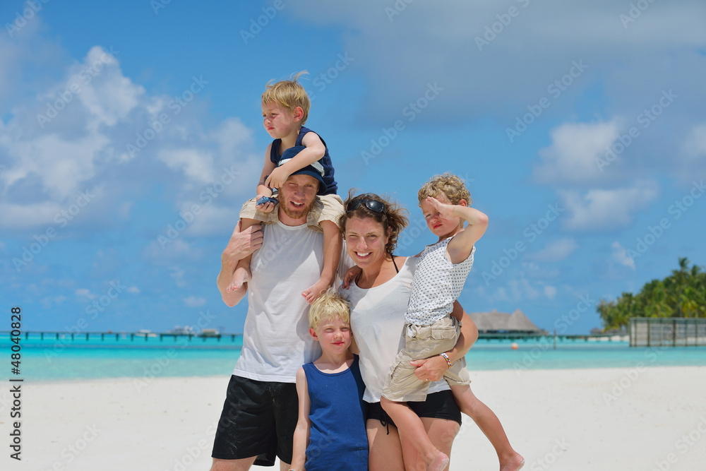 happy family on vacation