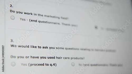 Filling of questionnaire