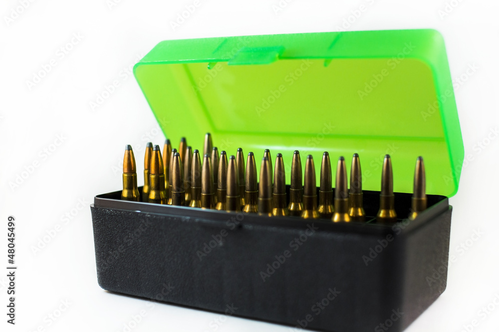 Rifle Ammo Storage Box with Bullets Rifle Ammo Storage Box with Bullets