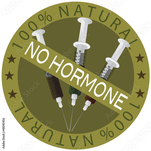 No Hormone 100% Natural Label