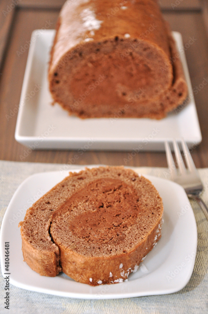 Schokoladen Biskuit Roulade