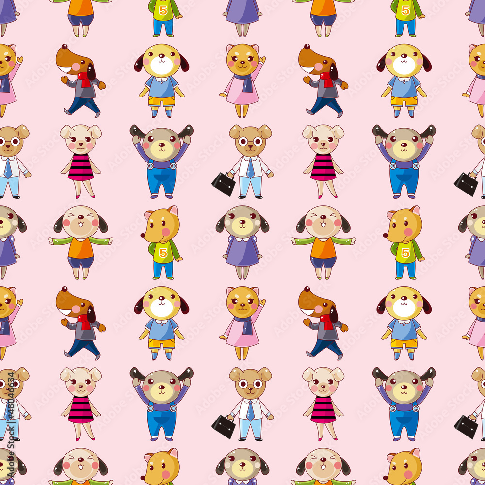 Obraz premium seamless dog pattern