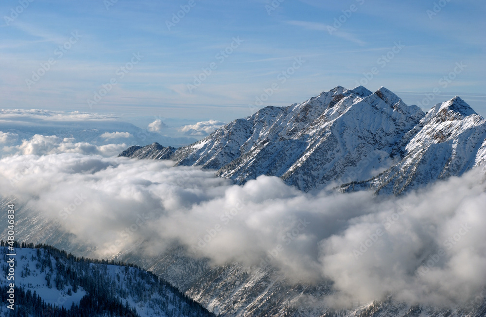 Spectacular view to the Mountains from Snowbird ski resort