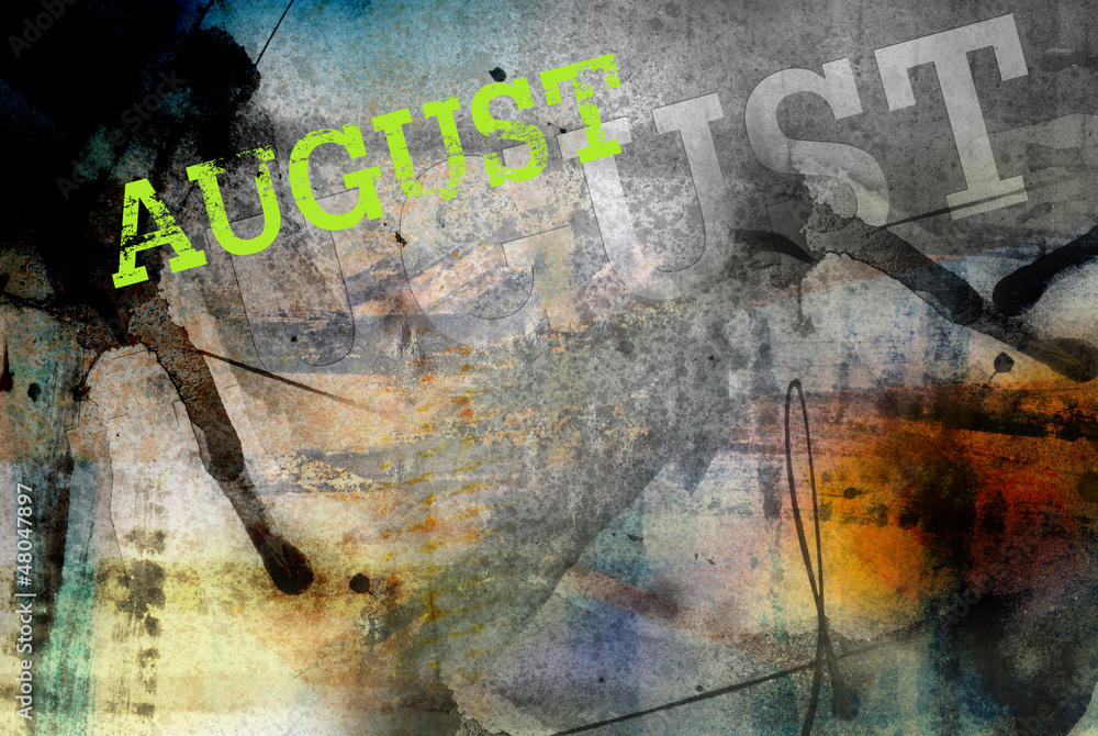 Obraz premium august month art grunge design