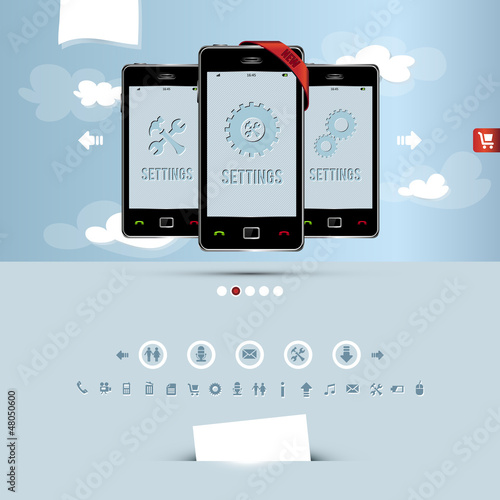website template for smart phone and mobile phone company