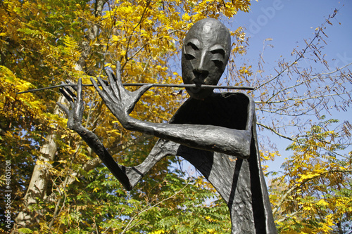 Obraz na płótnie Skulptur Musiker im Skulpturenpark Rietberg w salonie