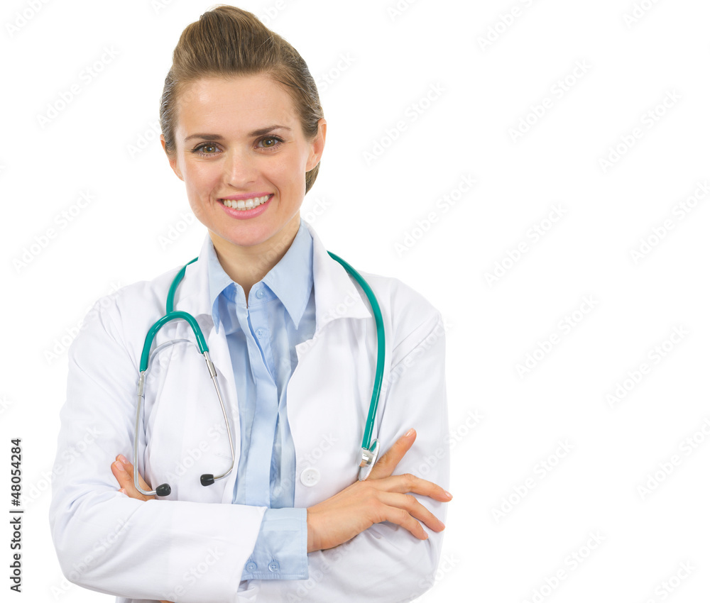 Portrait of smiling medical doctor woman Portrait of smiling medical doctor woman