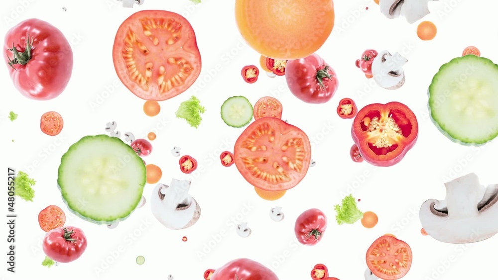 Vegetables falling down Vegetables falling down