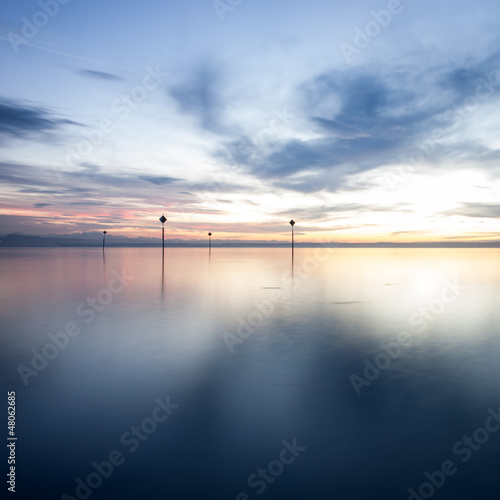 sunset at lake constance