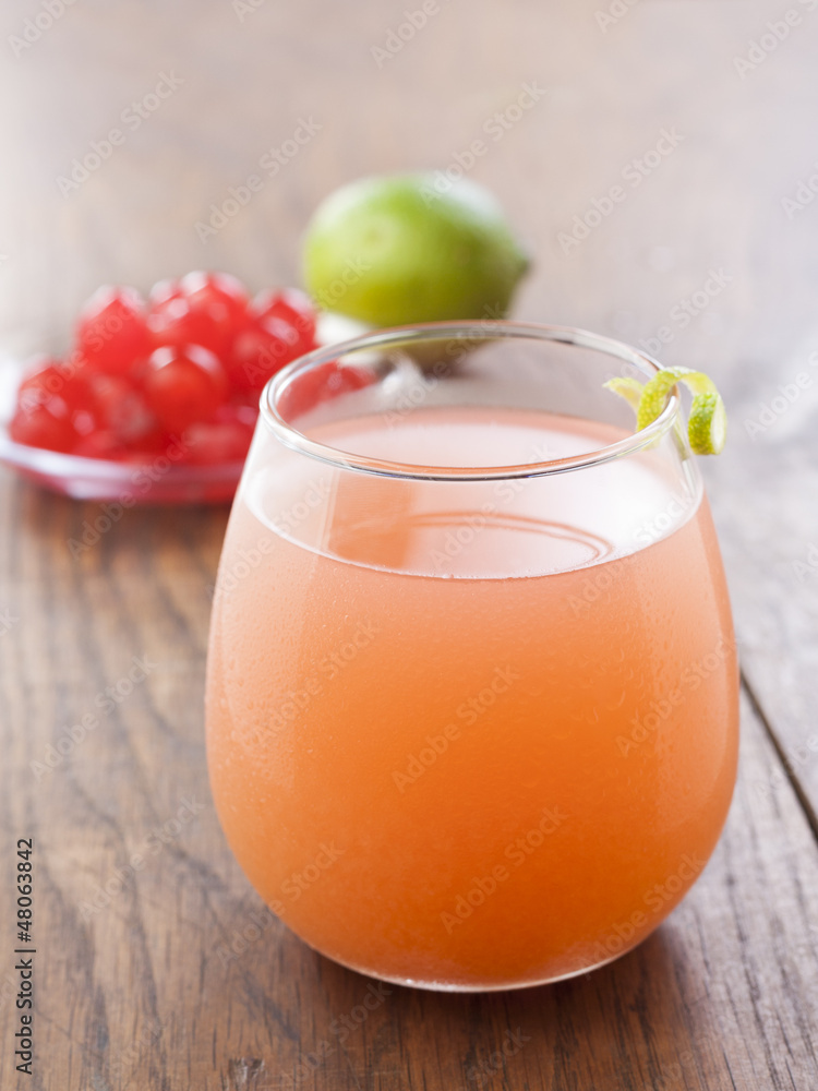 Refreshing tropical cocktail with fruit juice Refreshing tropical cocktail with fruit juice