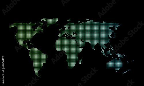 World map in dots