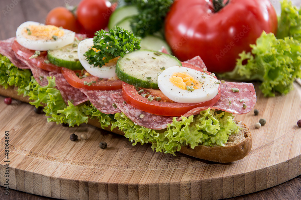 Fresh made Salami Sandwich Fresh made Salami Sandwich