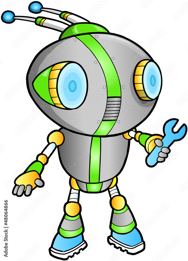 Cute Robot vector illustration Cute Robot vector illustration