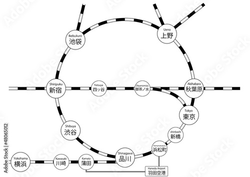 Route map Tokyo