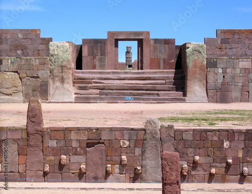 Bolivia, Tiwanaku ruins, Kalasasaya & lower temples