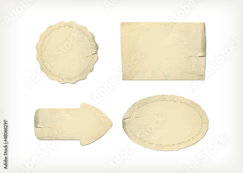 Set old paper textures elements