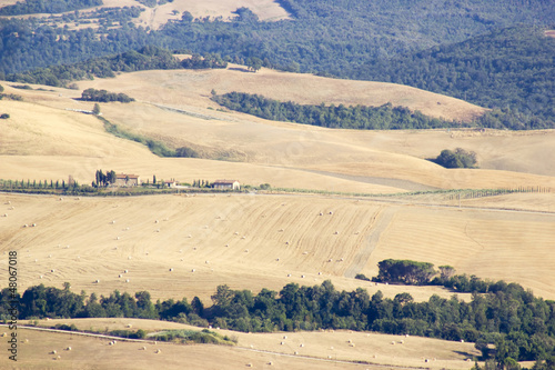 view of typical Tuscany landscape in summer, Italy