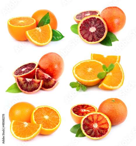 Set of sweet orange fruit