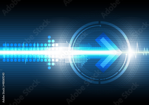 digital arrow technology background
