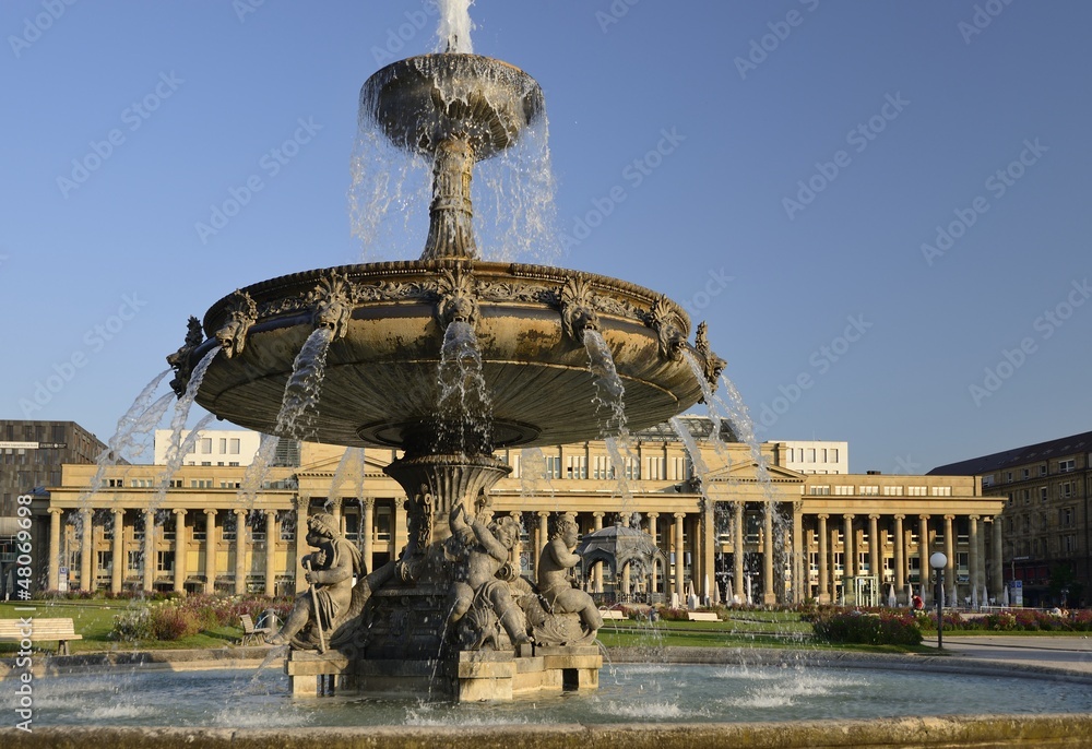 Old Bourse and fountain, Stuttgart