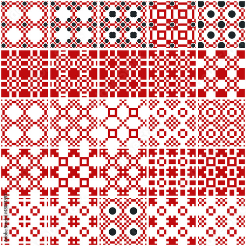 Set of 20 seamless mosaic patterns