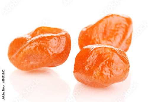 Dried tangerines isolated on white