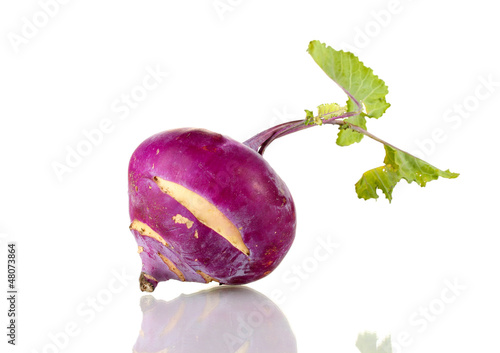 Quadro em tela Fresh turnip isolated on white