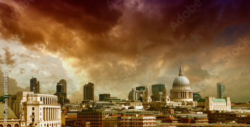City of London one of the leading centers of global finance and © jovannig