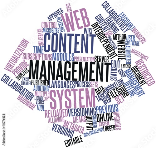Word cloud for Web content management system