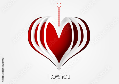 Coeur type photophore papier - Saint Valentin