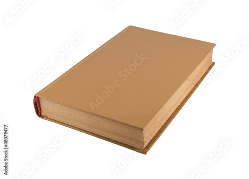Old brown book close up