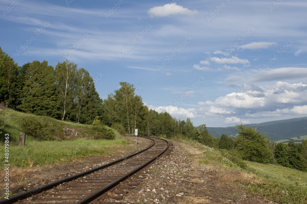 railway in nature railway in nature