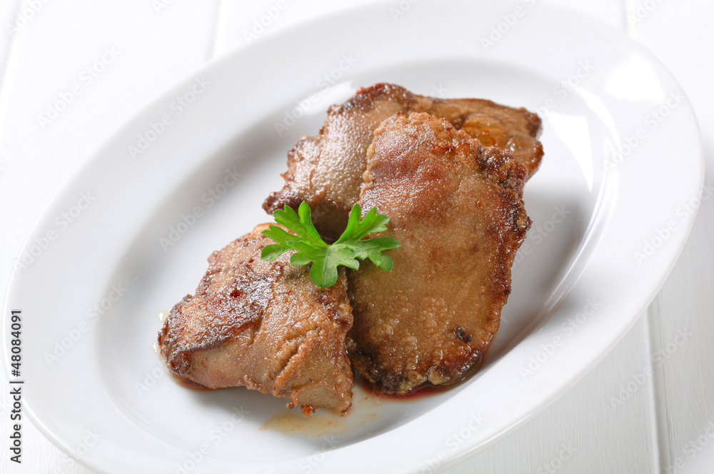 Pan fried liver