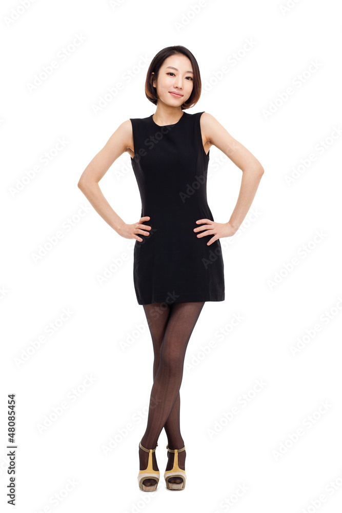 Yong pretty Asian business woman isolated on white background. Yong pretty Asian business woman isolated on white background.