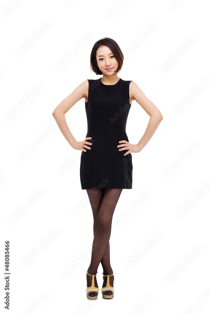 Yong pretty Asian business woman isolated on white background. Yong pretty Asian business woman isolated on white background.