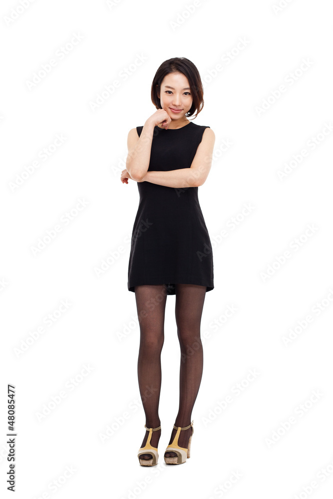 Yong pretty Asian business woman isolated on white background. Yong pretty Asian business woman isolated on white background.