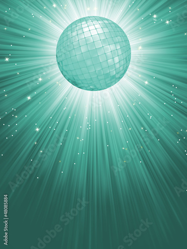 Beidge disco rays with stars. EPS 8