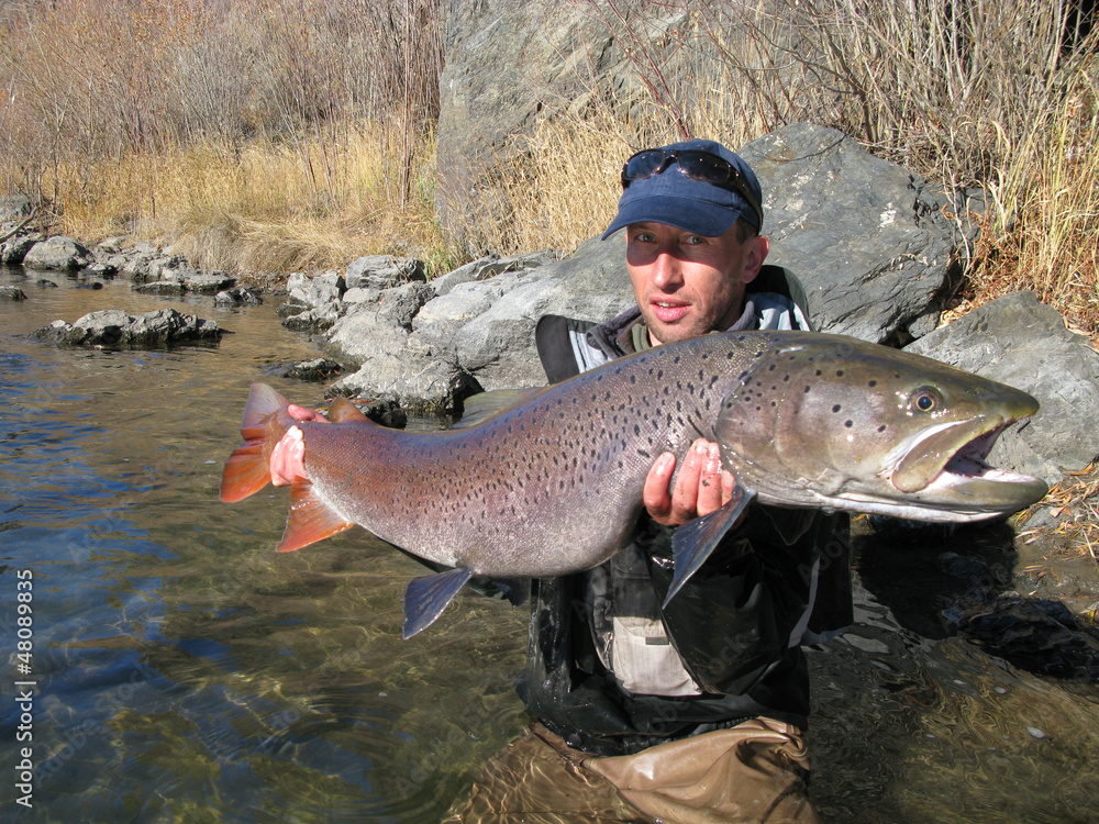 Obraz premium Fishing in Mongolia