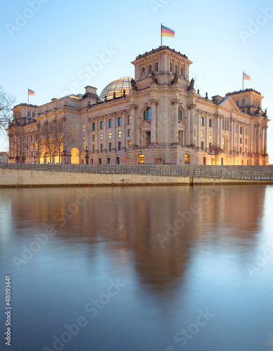 The Reichstag building (Bundestag), famous landmark in Berlin