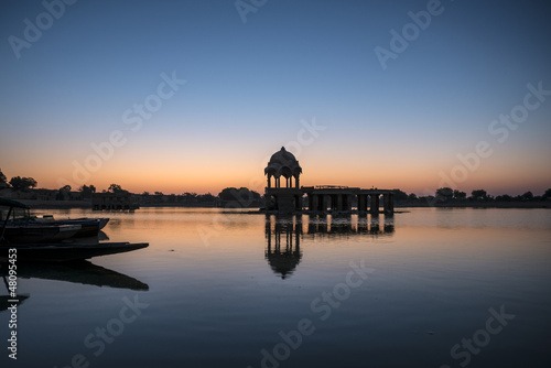 Sacred Gadi Sagar lake in Jaisalmer, India