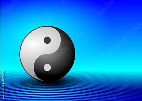 Ying Yang Hintergrund Blau